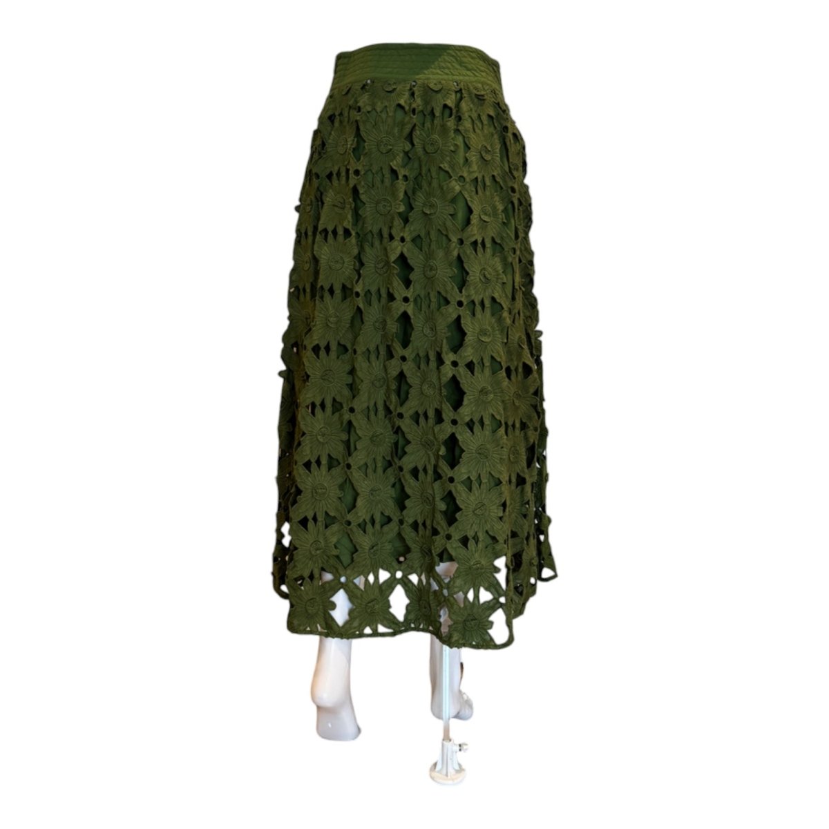 Green Richelieu Midi Skirt - Skirts - FARM Rio - The Grove