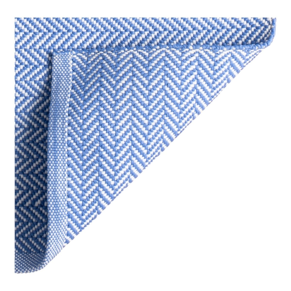 Herringbone Indoor/Outdoor Rug | French Blue-Rugs-Dash & Albert-The Grove