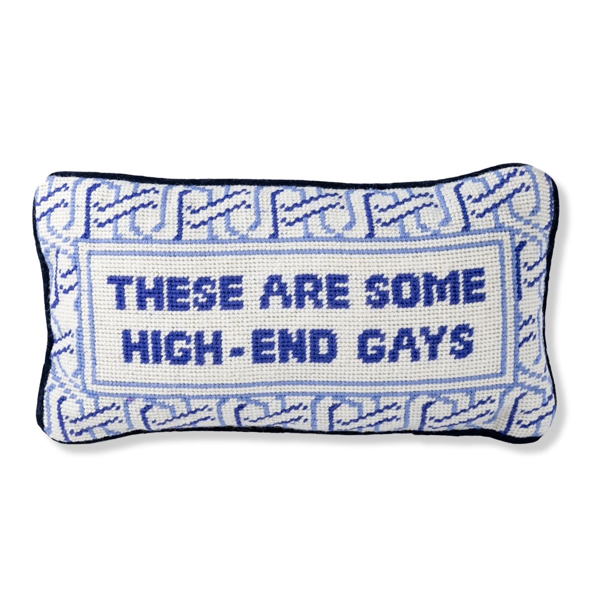 High - End Gays Needlepoint Pillow - Throw Pillows - Furbish Studio - The Grove