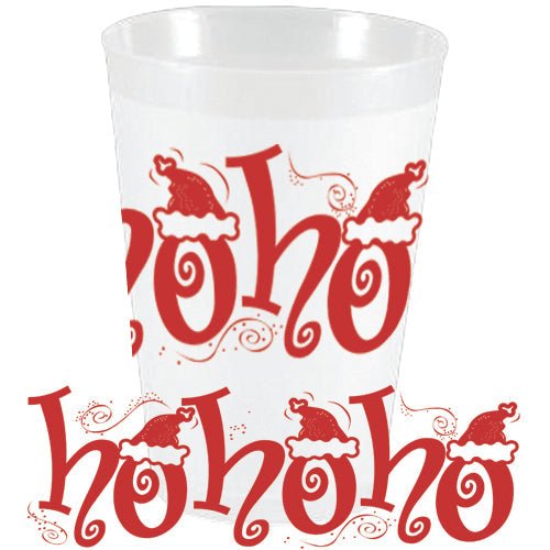 Ho Ho Ho Hats Frost Flex Cups - Party Cups - Sassy Cups LLC - The Grove