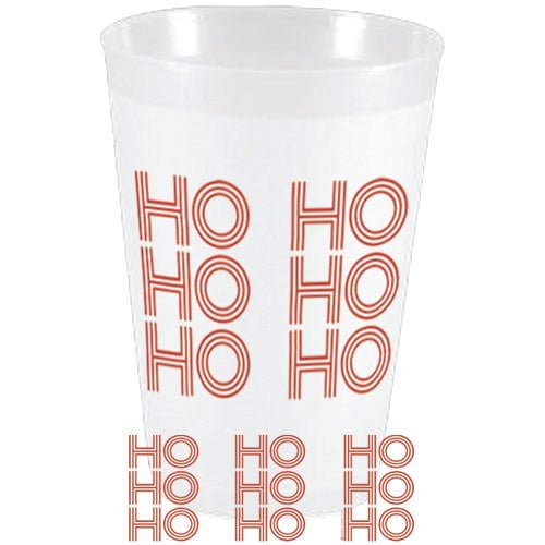 Ho Ho Ho Lines Frost Flex Cups - Party Cups - Sassy Cups LLC - The Grove