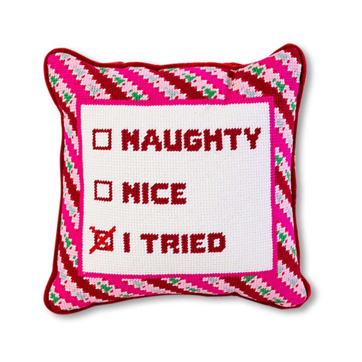 I Tried Needlepoint Pillow - Throw Pillows - Furbish Studio - The Grove