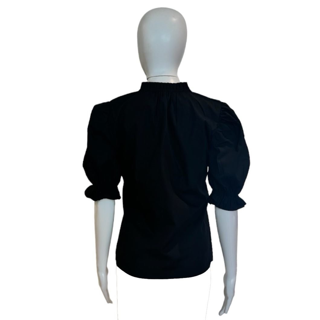 Isla Puff Sleeve Top | Black - Shirts & Tops - Maude - The Grove