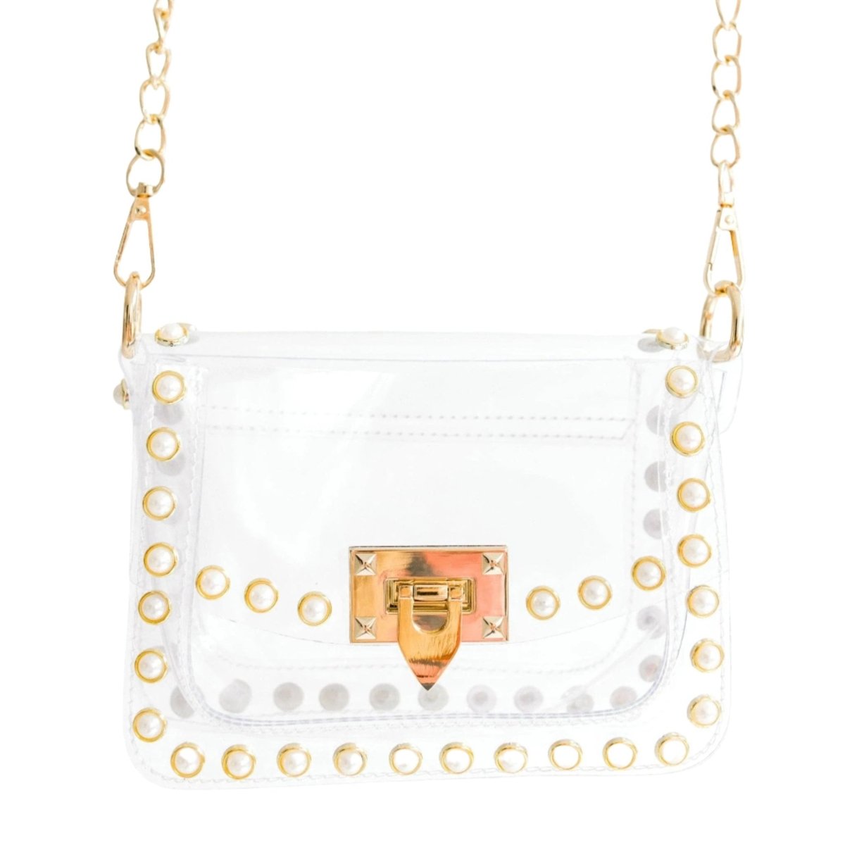 Jackie Clear Bag | Pearl  - Clear Bag - Clearly Handbags - The Grove