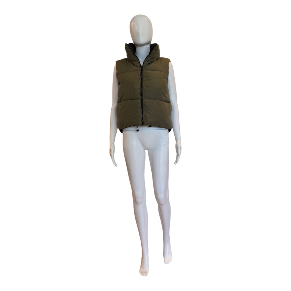 Kansas Reversible Puffer Vest | Black & Army - Vests - Deluc - The Grove