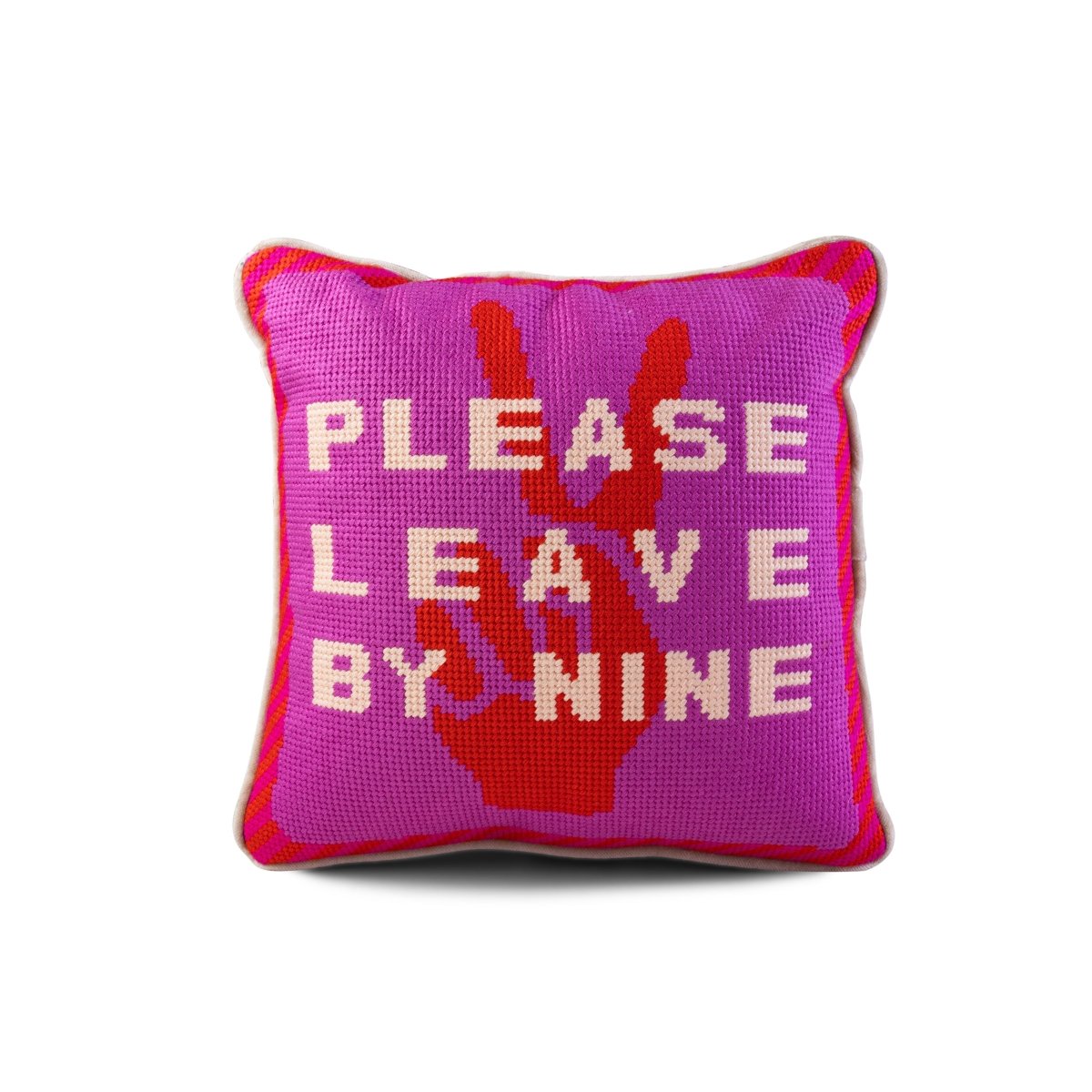 Leave by Nine Needlepoint Pillow - Throw Pillows - Furbish Studio - The Grove