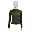 Long Sleeve Mock Neck Top | Olive - Shirts & Tops - Amanda Maria - The Grove