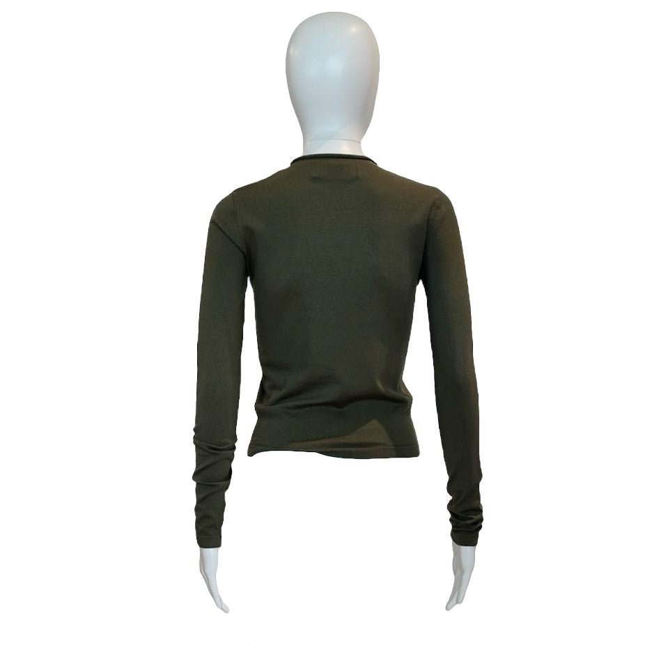 Long Sleeve Mock Neck Top | Olive - Shirts & Tops - Amanda Maria - The Grove