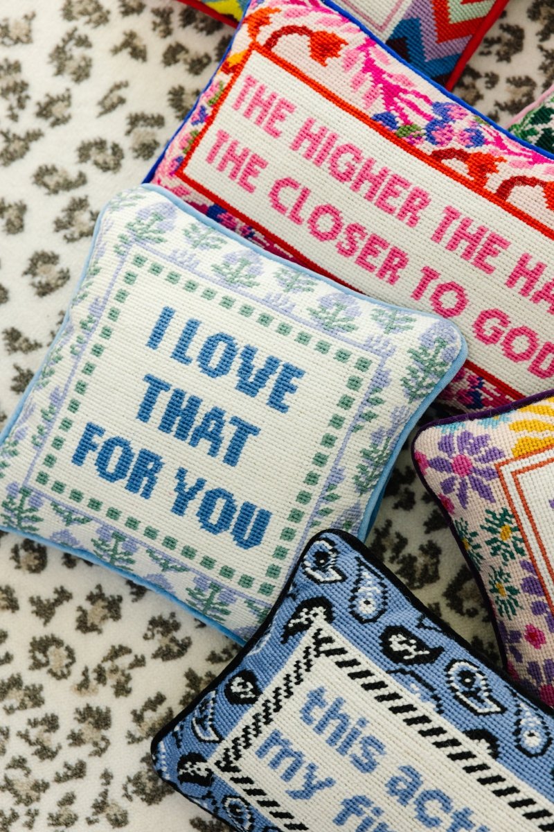 Love That for You Needlepoint Pillow - Throw Pillows - Furbish Studio - The Grove