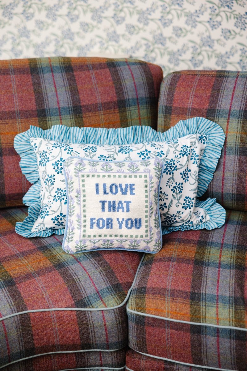 Love That for You Needlepoint Pillow - Throw Pillows - Furbish Studio - The Grove