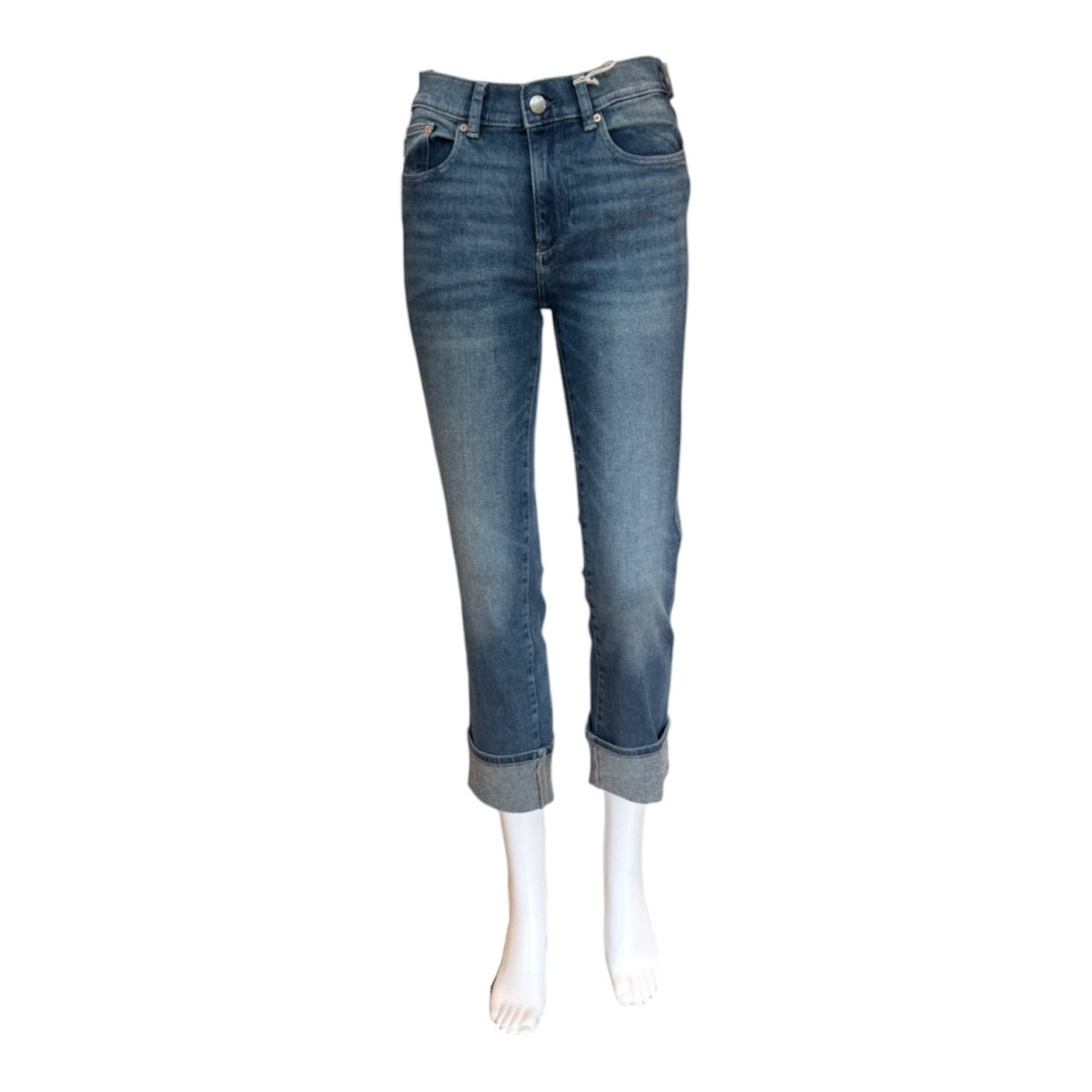 Mara Straight Mid Rise Instasculpt Ankle Jeans | Hulton Cuffed - Jeans - DL1961 - The Grove