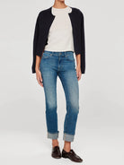 Mara Straight Mid Rise Instasculpt Ankle Jeans | Hulton Cuffed - Jeans - DL1961 - The Grove