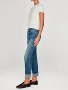 Mara Straight Mid Rise Instasculpt Ankle Jeans | Hulton Cuffed - Jeans - DL1961 - The Grove