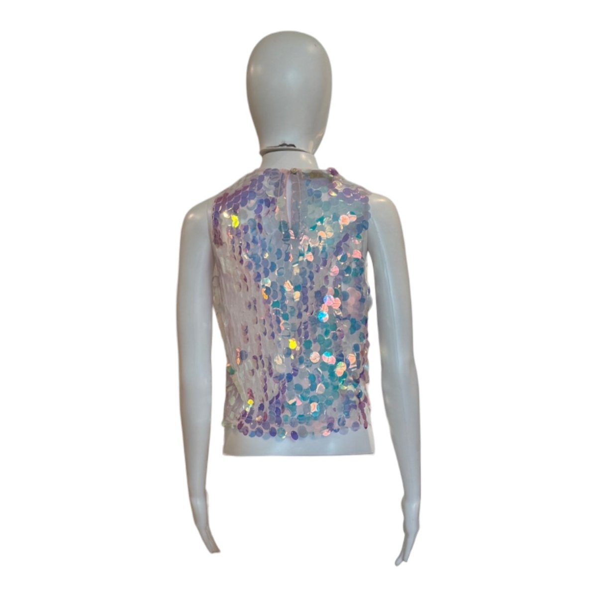 Mermaid Sequin Top | Aqua Big Sequins - Shirts & Tops - Lanhtropy - The Grove