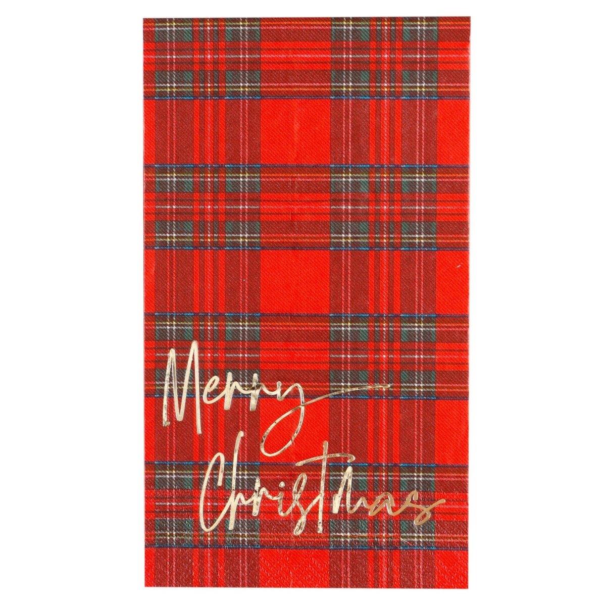 Merry Christmas Red Plaid Guest Towels - Guest Towels - DTHY - The Grove