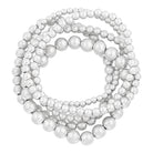 Mia Beaded Stack Bracelets | Worn Silver-Bracelets-Twist-The Grove