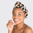 Microfiber Hair Towel in Leopard - Hair Towels - KITSCH - The Grove