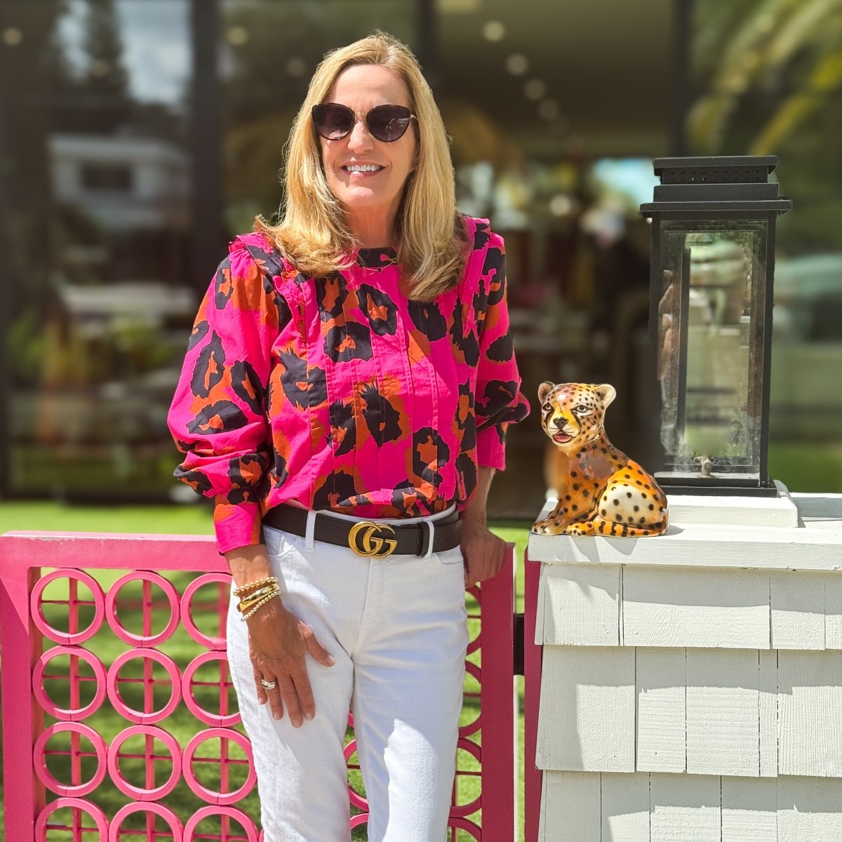 Mila Top | Pink Leopard - Shirts & Tops - Maude - The Grove