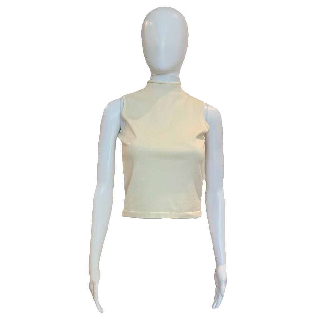 Mock Neck Tank | Ivory - Shirts & Tops - Amanda Maria - The Grove