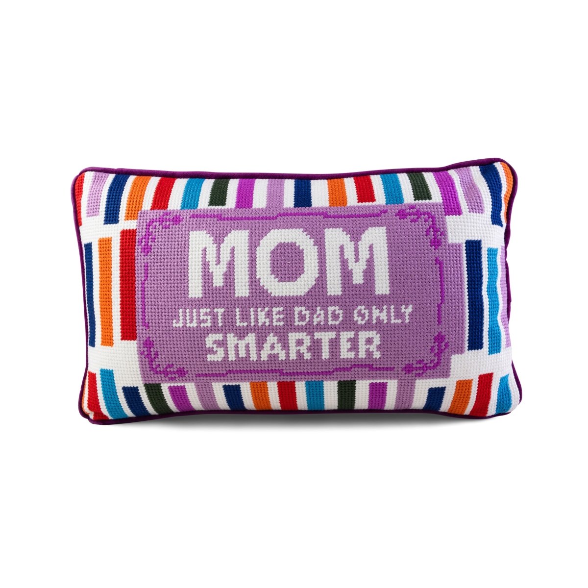 Mom Rules Needlepoint Pillow - Throw Pillows - Furbish Studio - The Grove