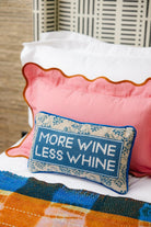 More Wine Needlepoint Pillow - Throw Pillows - Furbish Studio - The Grove