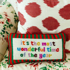 Most Wonderful Time Needlepoint Pillow - Throw Pillows - Furbish Studio - The Grove