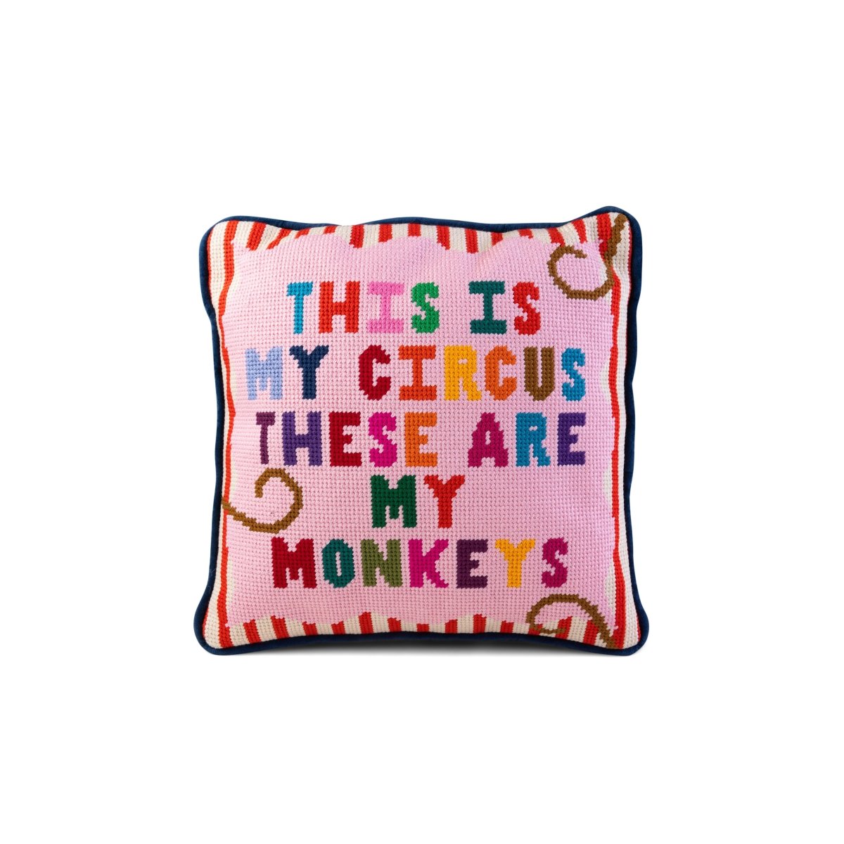 My Circus Needlepoint Pillow - Throw Pillows - Furbish Studio - The Grove