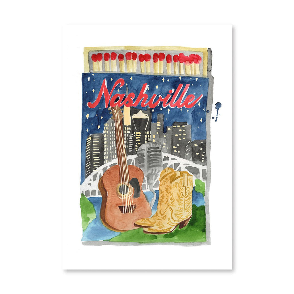 Nashville Matchbook-Art Print-Furbish Studio-The Grove