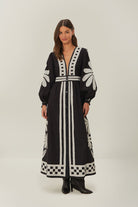 Nature Black Maxi Dress - Dresses - FARM Rio - The Grove