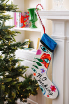 No Peeking Embroidered Stocking - Holiday Stockings - Furbish Studio - The Grove