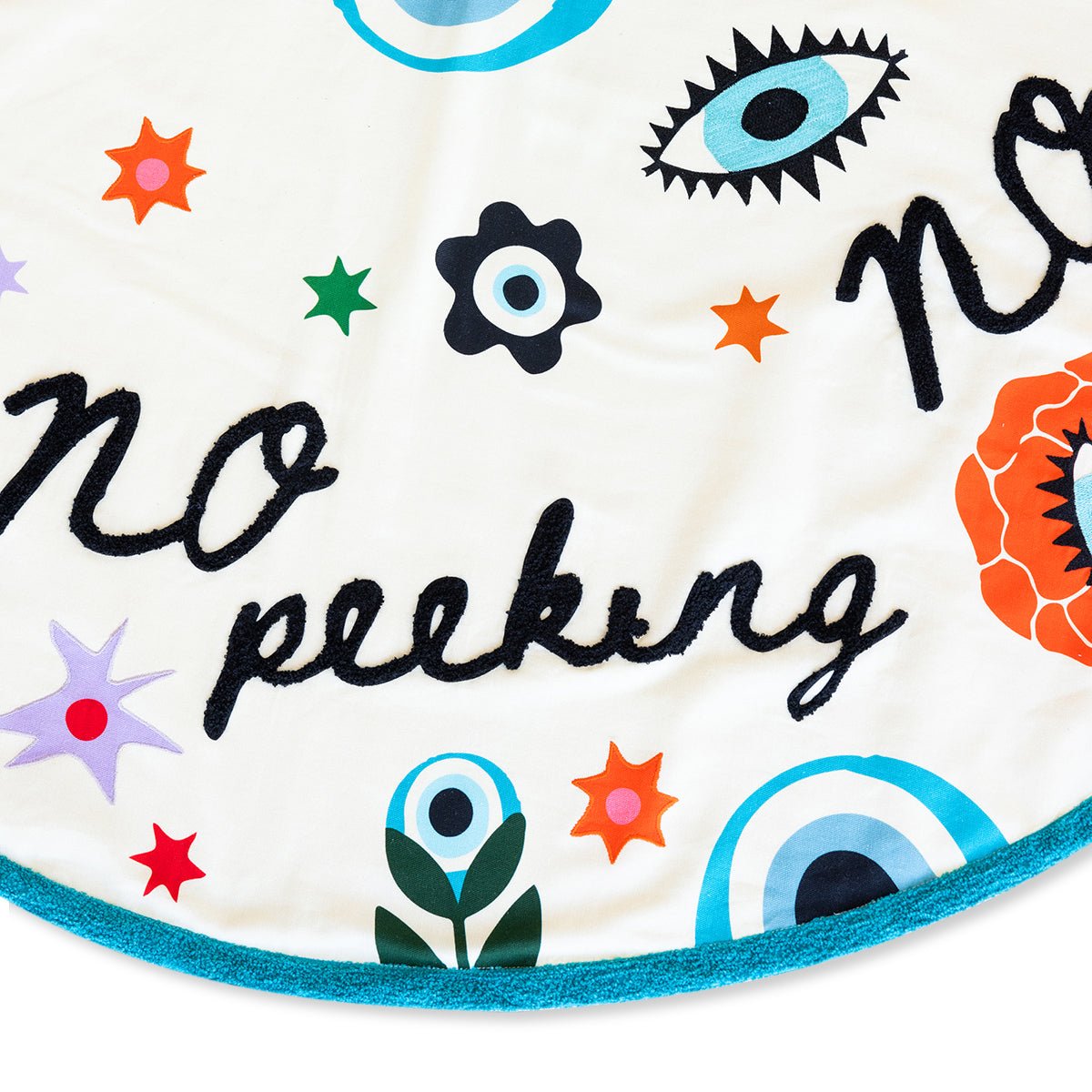 No Peeking Embroidered Tree Skirt - Holiday Decor - Furbish Studio - The Grove