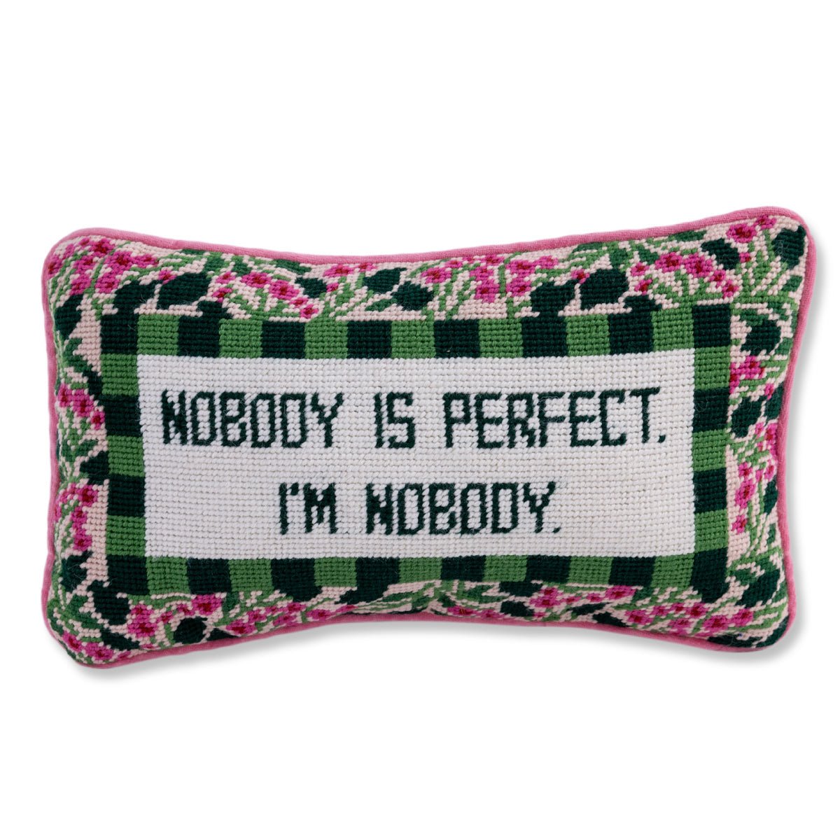 Nobody's Perfect Needlepoint Pillow - Throw Pillows - Furbish Studio - The Grove