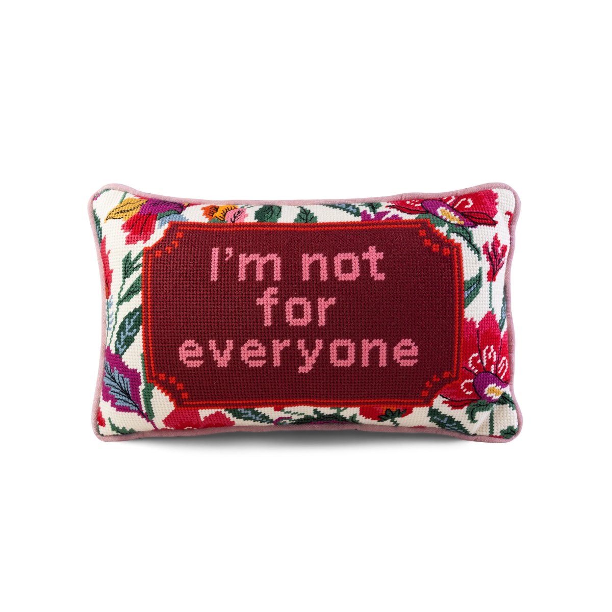 Not For Everyone Needlepoint Pillow - Throw Pillows - Furbish Studio - The Grove