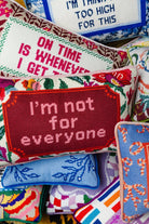 Not For Everyone Needlepoint Pillow - Throw Pillows - Furbish Studio - The Grove