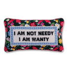 Not Needy Needlepoint Pillow - Throw Pillows - Furbish Studio - The Grove