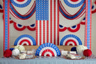 Patriotic Star Fan Decor-Seasonal & Holiday Decorations-Hester & Cook-The Grove