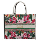 Personalized Beaded Confetti Floral Tote - Handbags - Tiana - The Grove