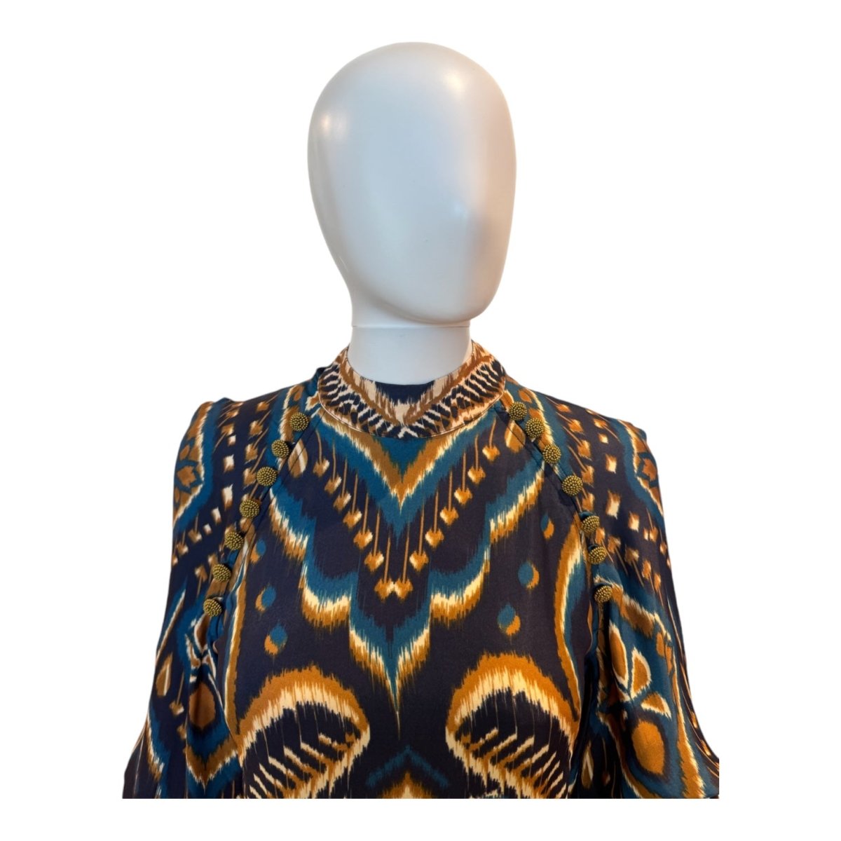 Pineapple Ikat Blue Mini Dress - Dresses - FARM Rio - The Grove