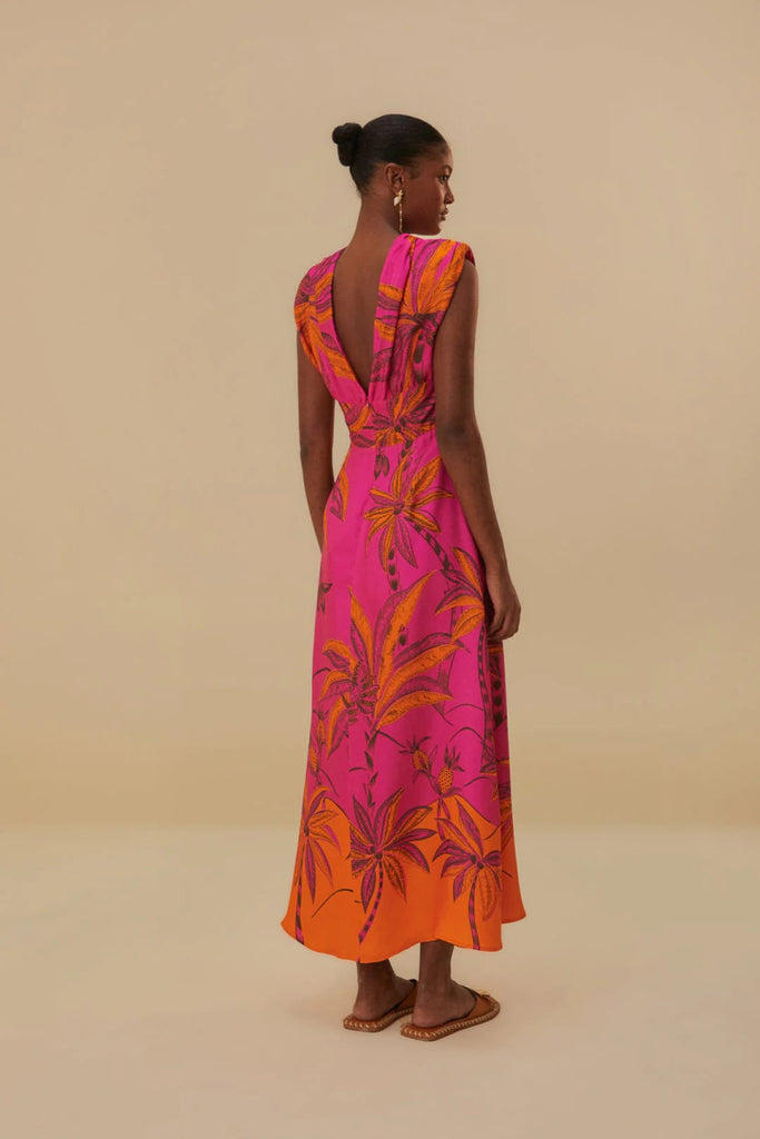 Pink Beach Forest Maxi Dress-Dresses-FARM Rio-The Grove