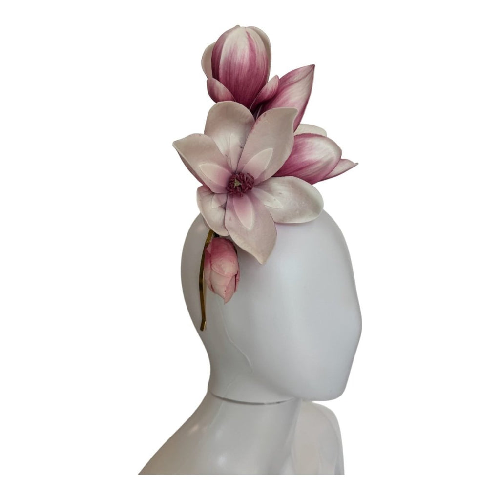 Pink Magnolia Fascinator-Fascinator-Tiffany Woodard-The Grove