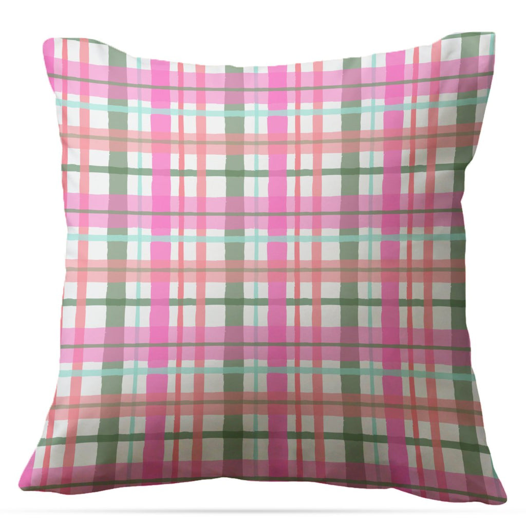 Plaid Indoor/Outdoor Pillow - Square-Throw Pillows-CB Studio-The Grove