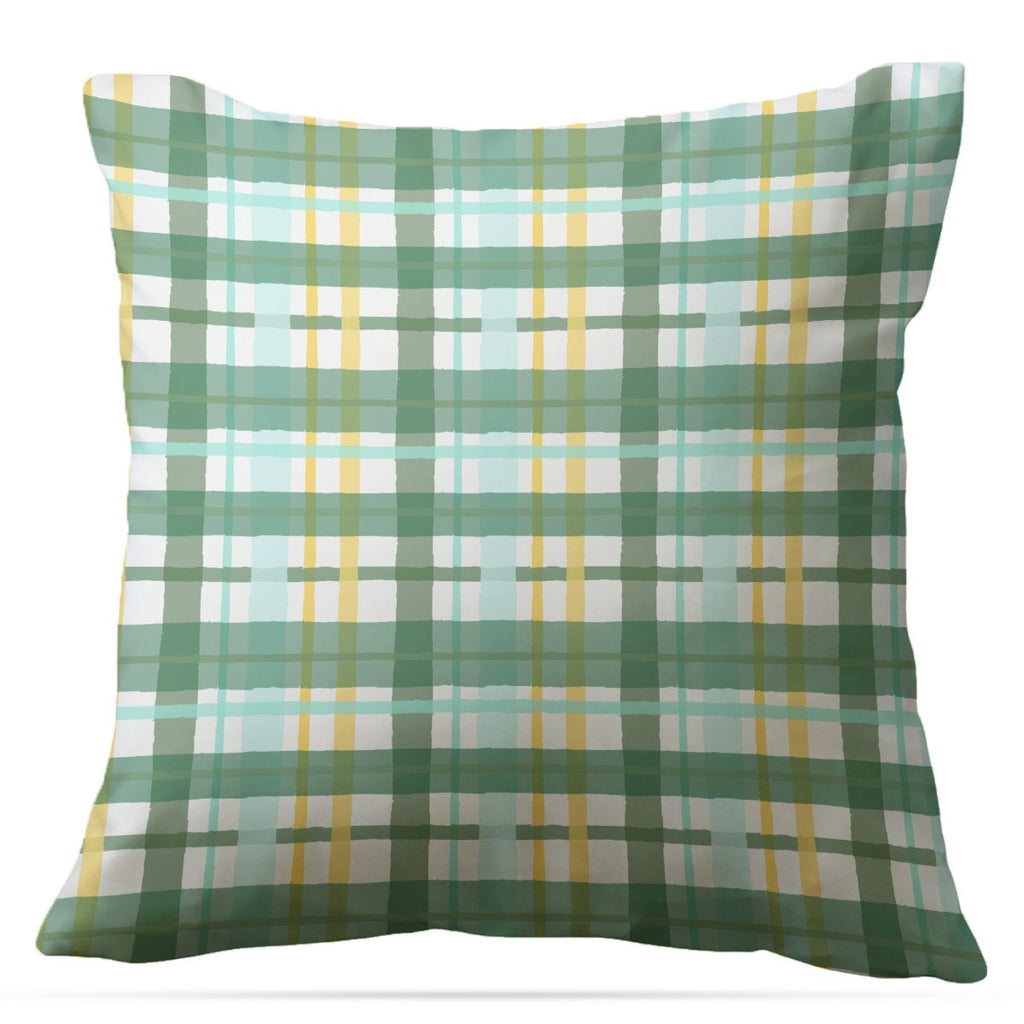 Plaid Indoor/Outdoor Pillow - Square-Throw Pillows-CB Studio-The Grove