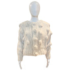 Pom Pom Cable Knit Cardigan | White - Cardigan - Beulah - The Grove