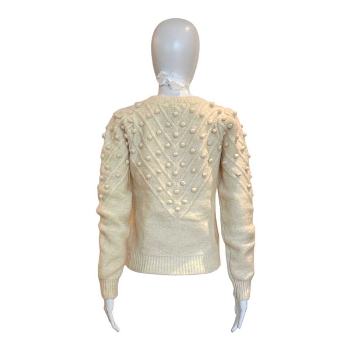 Pom Pom Detail Sweater | Cream - Sweaters - English Factory - The Grove