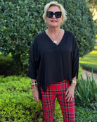 Pull on Pants | Red Duke of York Plaid - Pants - Gretchen Scott - The Grove