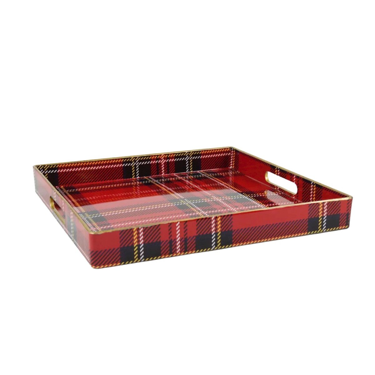 Red Plaid Tray - Tray - 8 Oak Lane - The Grove