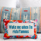 Rich And Famous Needlepoint Pillow - Throw Pillows - Furbish Studio - The Grove