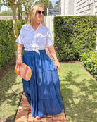 Rio Skirt | Indigo-Skirts-Walker & Wade-The Grove