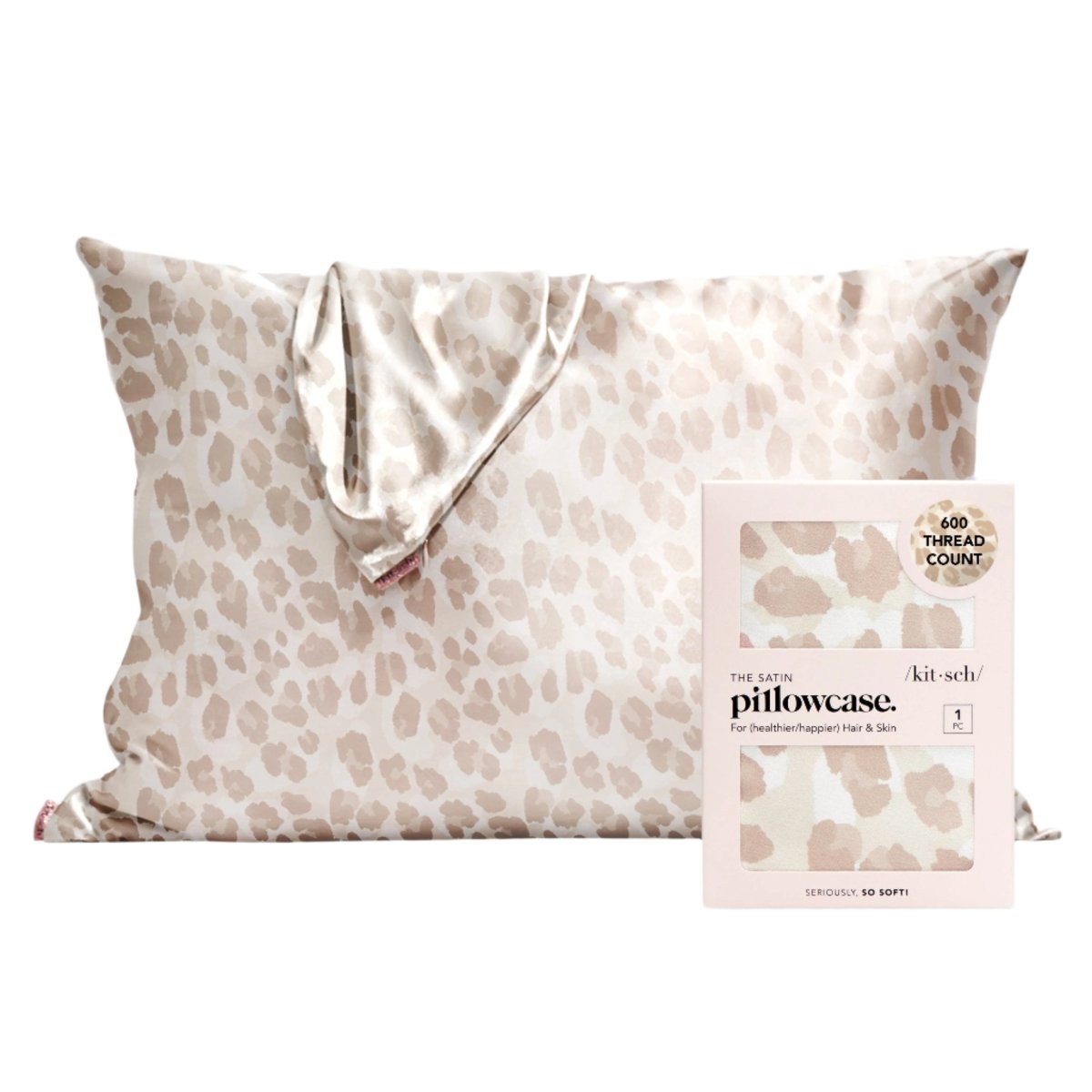 Satin Pillowcase in Leopard - Pillowcases - KITSCH - The Grove