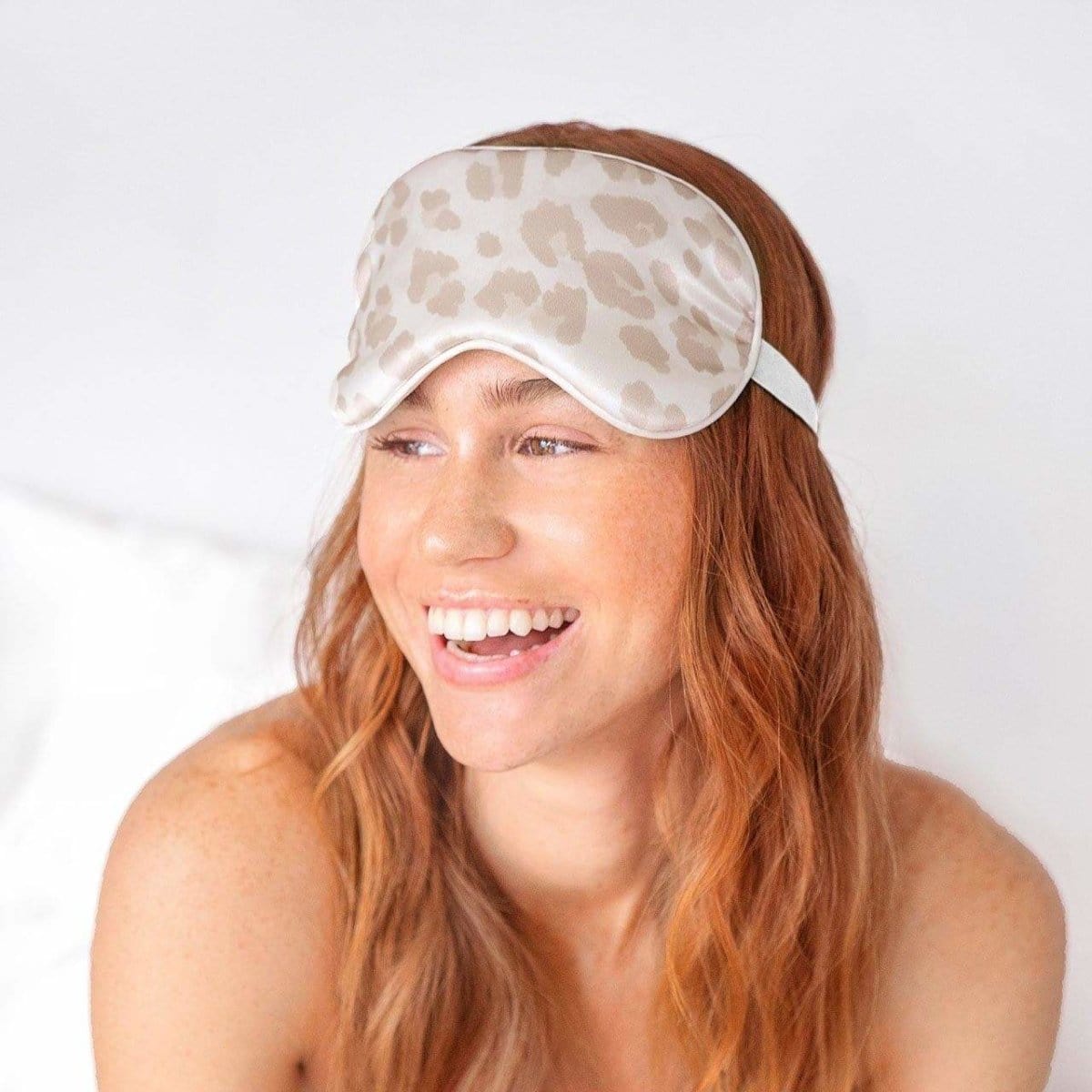 Satin Sleep Eye Mask in Leopard - Eye Masks - KITSCH - The Grove